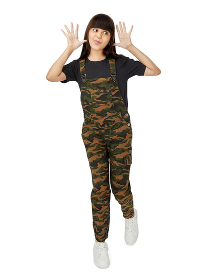 Olele® Camoflauge Joggers Dungaree - Girls