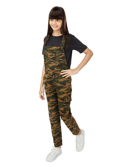 Olele® Camoflauge Joggers Dungaree - Girls