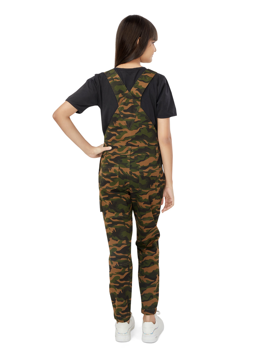 Olele® Camoflauge Joggers Dungaree - Girls