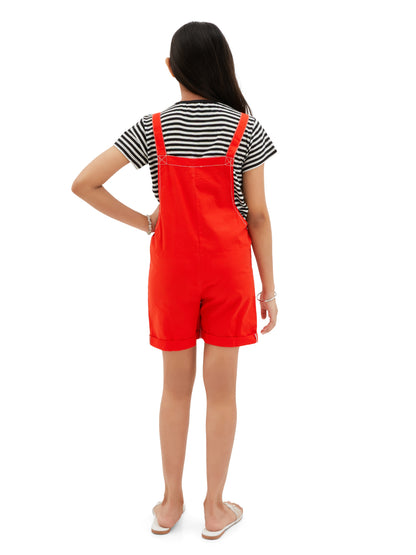 Olele® Firangi Romper - Red Cotton Twill