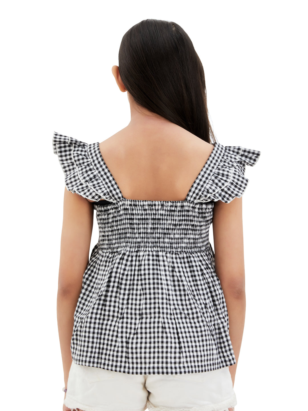 Olele® Takila Top - Black and White Cotton Gingham