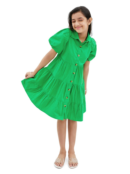 Olele® Lucy Shirt Dress - Forest Green