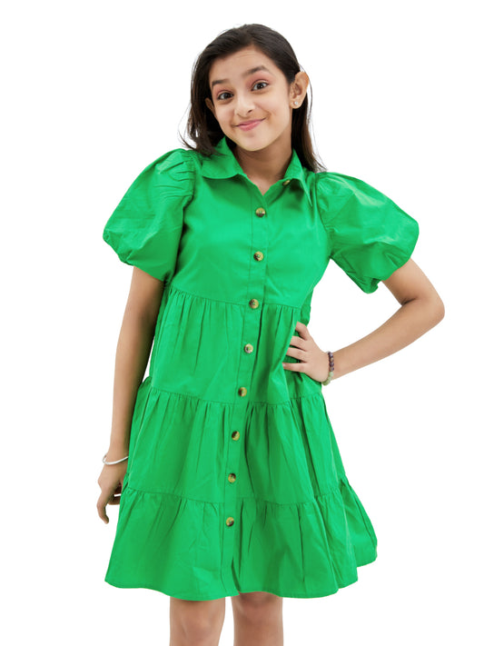 Olele® Lucy Shirt Dress - Forest Green