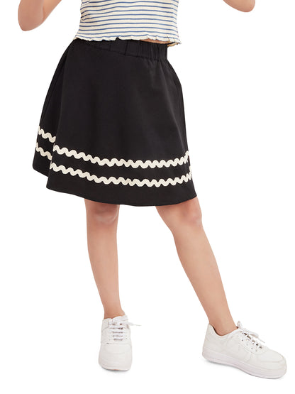 Olele® Girls Skylar Skirt with Safety Pant - Black