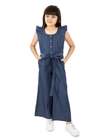 Olele® Girls June Jumpsuit - Cotton Light Weight Denim