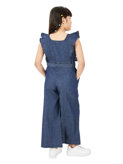 Olele® Girls June Jumpsuit - Cotton Light Weight Denim