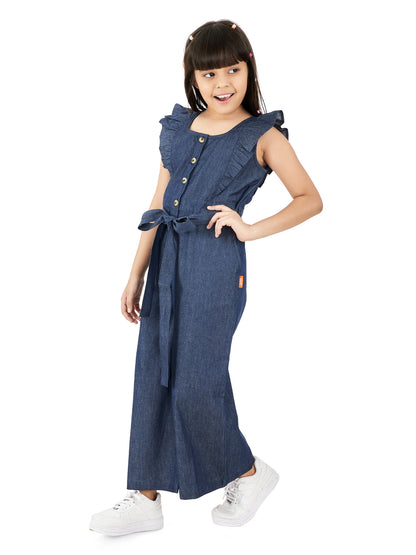 Olele® Girls June Jumpsuit - Cotton Light Weight Denim