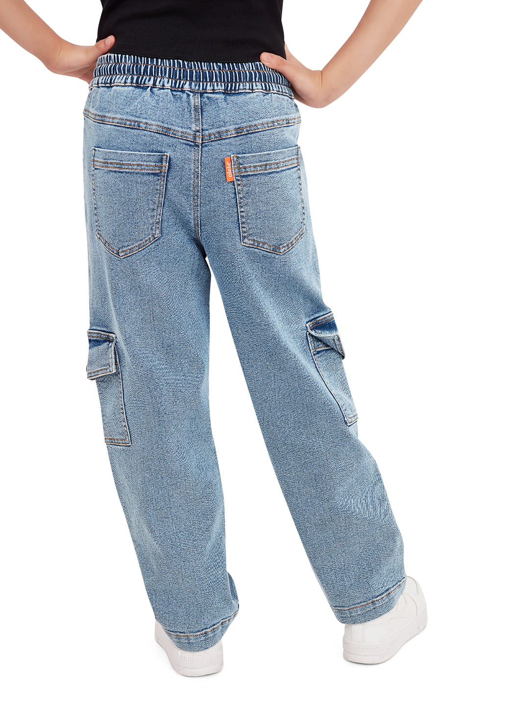 Olele® Girls Camila Cargo Pant - Cotton Denim