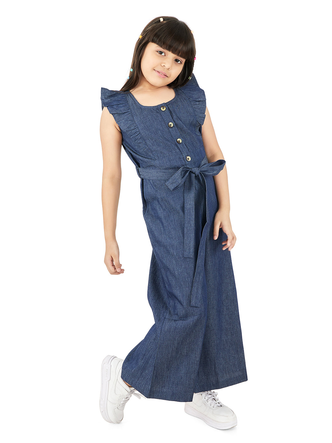 Olele® Girls June Jumpsuit - Cotton Light Weight Denim