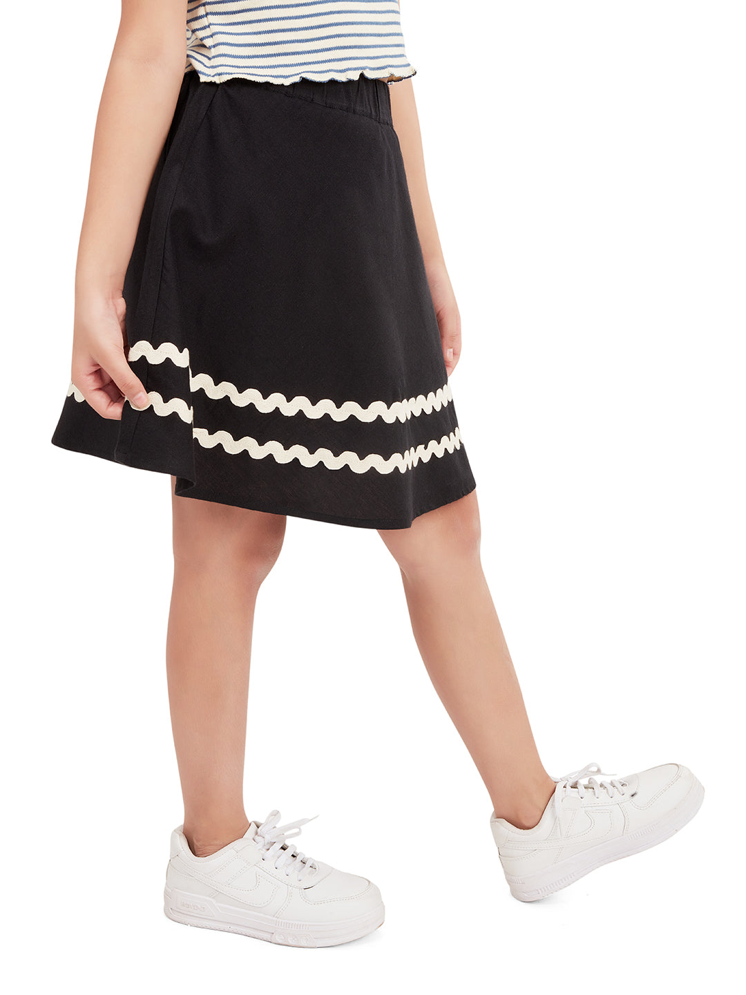 Olele® Girls Skylar Skirt with Safety Pant - Black