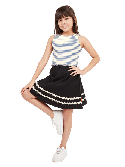 Olele® Girls Skylar Skirt with Safety Pant - Black