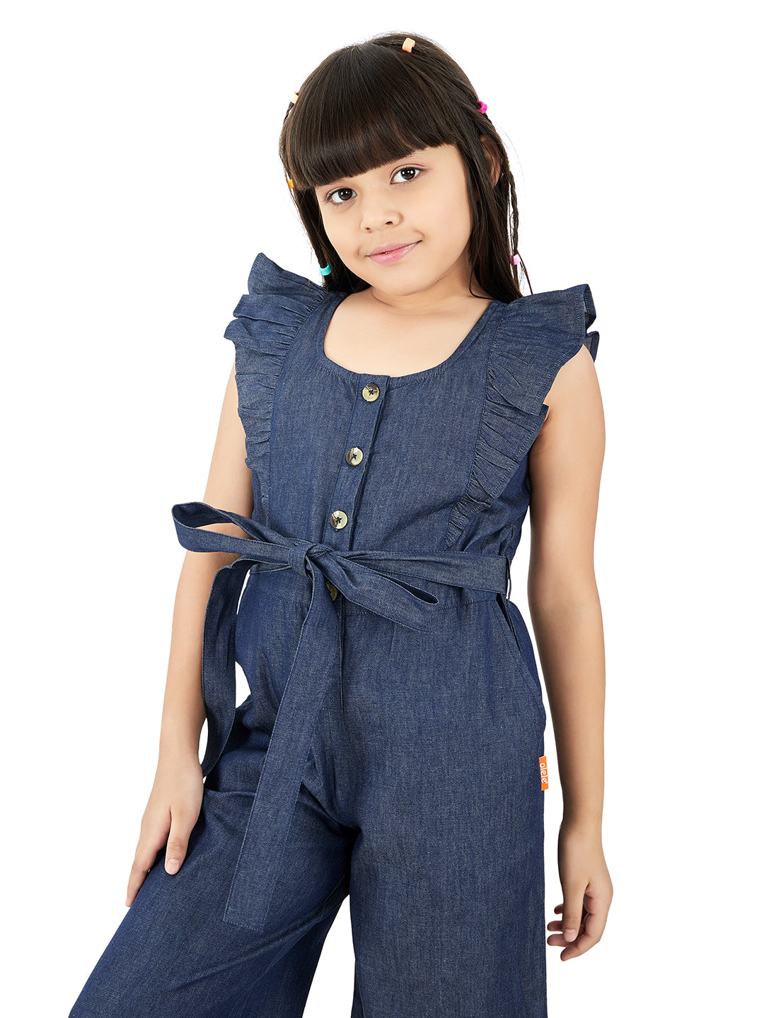 Olele® Girls June Jumpsuit - Cotton Light Weight Denim